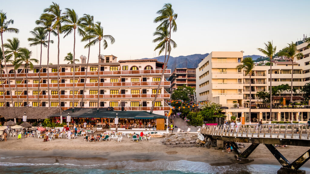 Puerto Vallarta buildings and beach