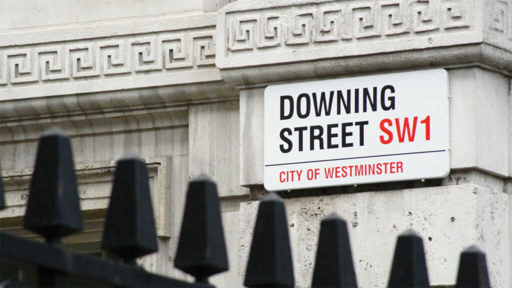 The Downing Street sign