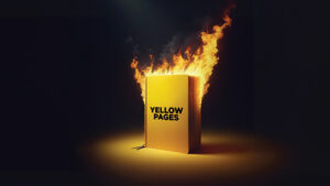 Yellow Pages on fire