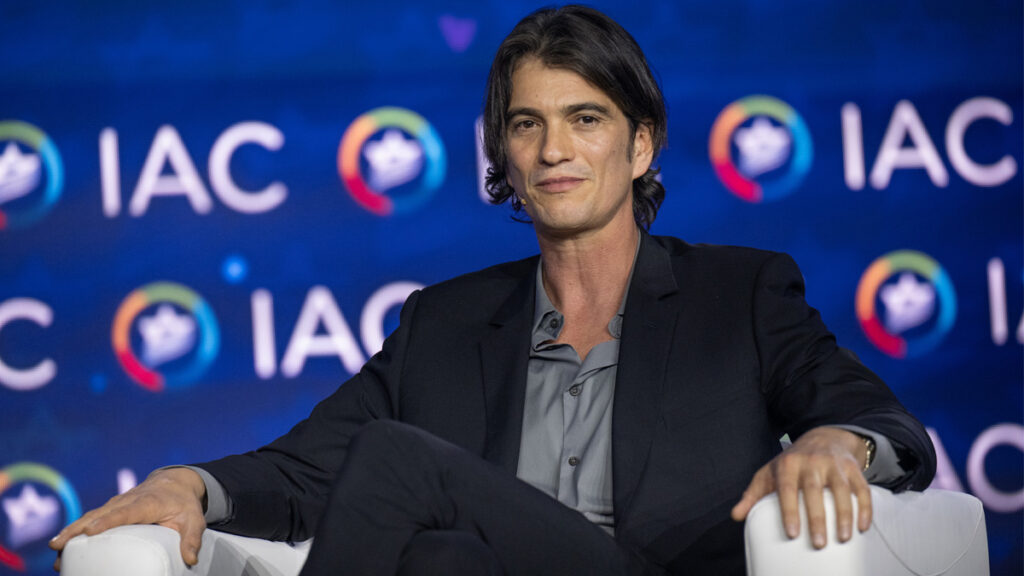 Israeli-American businessman Adam Neumann speaks during The Israeli American Council National Summit