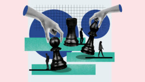 Ed Smith hands playing chess illustration